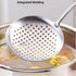 Skimmer Stainless Steel Large Slotted Spoon Colander Strainer Ladle for Cooking Heat Proof Hollow Handle Serving Utensil 14.96 inches...