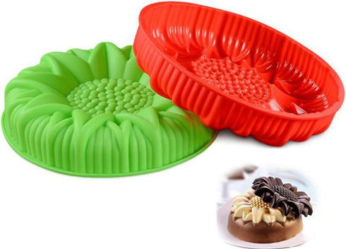 9.8'' Sunflower Birthday Cake Mold Silicone Baking Molds Party Cake Bakeware for Your Anniversary Dessert, Cake, Bread, Tart, Pie, Flan and More #...