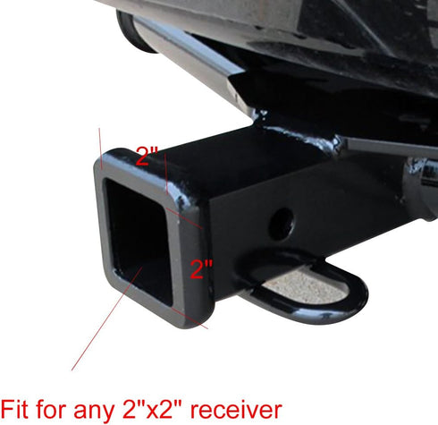 CZC AUTO Trailer Hitch Cover, 2 inch Tow Receiver Tube Plug Cap, 2" Black Hitch Ball Insert Compatible for Toyota Mercedes Mopar Audi F150 Ford GM...