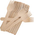 Disposable Wooden Forks, 100 PCS Eco-friendly Forks Recycling Wood Utensils Disposable Cutlery Fork for Eating, Outdoor Camping, Party, Picnics, W...