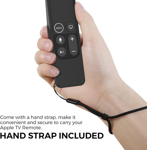 AhaStyle Protective Case for Apple TV Siri Remote with AirTag Holder, Anti Slip Silicone Cover Compatible with 2016 Apple TV HD and 4K (Black)...