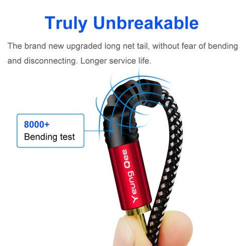 Audio Video RCA Cable 12 ft,Yeung Qee 3RCA Male to 3RCA Male Composite AV Cable Compatible with Set-Top Box,Speaker,Amplifier,DVD Player and More ...