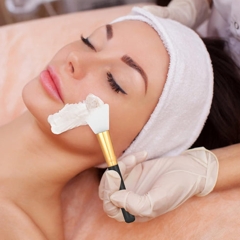 2 PCS Silicone Face Mask Brushes, Facial Mud Mask Beauty Tool Applicator Brush Soft Hairless Body Lotion Moisturizers Applicator Sector Brush Make...