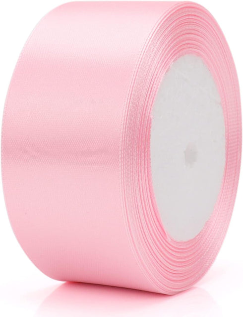 25 Yards 1-1/2 inches Wide Satin Ribbon Suitable for Wedding, Party and Gift Box Packaging Ribbon (Pale Pink, 1-1/2")...