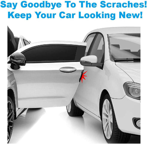 Hypersonic Black Car Door Edge Guard Trim Molding Crash Scratch Protector 4PCS...