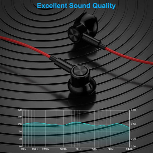 3.5mm Earbuds Noise Canceling Headphone with Microphone Magnetic in-Ear Wired Stereo 3.5mm Jack Earphone for Moto G Power Play Pure Google Pixel 4...