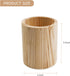 Wood Pen Holder Desk, DIY Pencil Cup Makeup Brush Holder, Desktop Organizer Storage Case Stationery for School Home Office Supplies (Circular)...