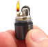 The World's Smallest Kerosene Lighter! Height 2.5cm/? 1.3cm Capsule Lighter Portable Metal Miniature EDC Gear Waterproof Tiny Peanut Lighter (Fuel...