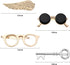 4PCS Tie Clips Necktie Bar Pinch Clasps 4 Patterns Wing & Key & Sunglasses & Eyeglasses Men Tie Accessories for Men Boys Father Husband Lover...
