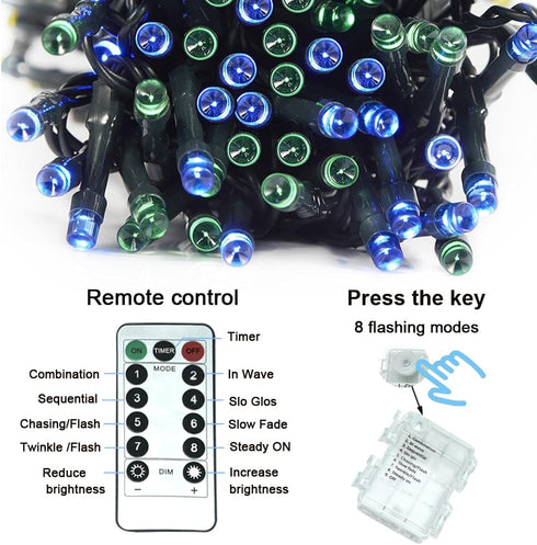 Battery Remote Control Fairy lights for festive decoration String Lights 100 LED Clear Mini Lights for party Wedding Indoor Outdoor Wreath Party G...