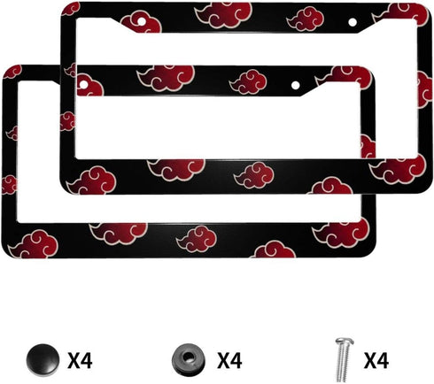 Aluminum License Plate Frame with Screw Caps,2Pcs 2 Holes12.3 X 6.3 inch,Anime Licenses Plates Frames,Car Licenses Plate Covers Holders for US Veh...