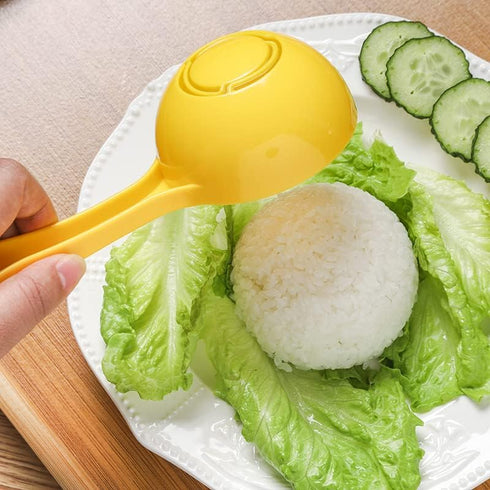 Yellow Rice Paddle Scoop Mold For Rice Ball Making, Non-stick Sushi Mold Rice Ball Scooper Rice Spatula Kitchen Gadge for Home Kitchen Restaurant ...