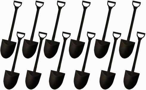 Mini Shovel Shape Spoons,Disposable Plastic Dessert Spoon,Black(60)...