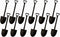 Mini Shovel Shape Spoons,Disposable Plastic Dessert Spoon,Black(60)...