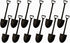 Mini Shovel Shape Spoons,Disposable Plastic Dessert Spoon,Black(60)...
