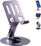 Newest 360° Rotatable Dual Folding Cell Phone Stand for Desk, Fully Adjustable Foldable Desktop Phone Holder Cradle Dock Compatible with Phone 15 ...