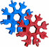 2 Pack 18 in 1 Snowflake Multi Tool, Phillips Flat Screwdriver Kit/Wrench/Bottle Opener, EDC Camping Gear, Gifts for Men (Blue+Red)...