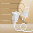 2-Prong Power Extension Cord White 16ft, BolAAzuL Long US Male to Female Single Plug Extension Power Cable 16AWG 13A/125V SPT2 Insulated, 2 Outlet...