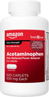 Amazon Basic Care Extra Strength Pain Relief, Acetaminophen Caplets, 500 mg, Pain Reliever/Fever Reducer, 500 Count...