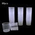 60 Pcs Plastic Graduated Cups, 30ml/1oz Clear Scale Cups with 50 Pcs Wooden Stirring Sticks for Epoxy, Resin, Stain, Mixing Paint...