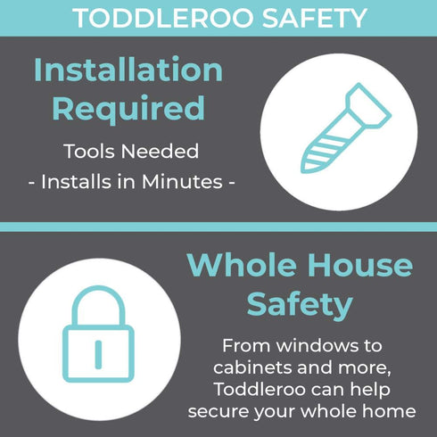 Toddleroo by North States Cabinet Latches ABS | White | Inside Installation | Child Safety | Pack of 10...