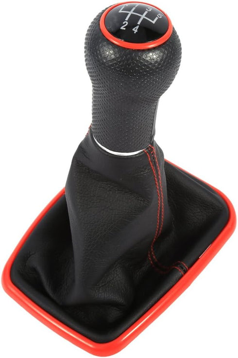 EVGATSAUTO Stick Shift Knob, 5 Speed Gear Shift Knob Shifter Gaitor Boot Shift Gear for 1999-2004 Mk4 for Golf for Jetta...