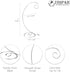 TRIPAR 13” Silver Spiral Bottom Ornament Display Stand for Home, Wedding Decoration, Holidays...