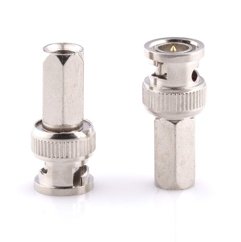 RG59 Coaxial Cable Connector, Screw On (Twist On) - SDI, HD-SDI, CCTV, Security, Video Card, Camera, Solderless - RG59 - Pack of 10...
