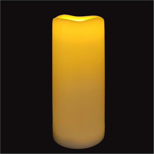 Outdoor Waterproof Flameless LED Pillar Candle with Timer Battery Operated Plastic Large Decorative Electric Candle Light for Halloween Christmas ...