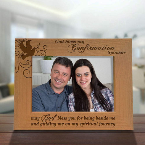 KATE POSH - God Bless My Confirmation Sponsor - May God Bless You for Being Beside me and Guiding me on My Spiritual Journey - Picture Frame (5x7 ...