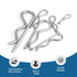 202 Pcs Hardware Pins Assortment Kit - 304 Stainless Steel Hairpin & R Clips, Retaining Fasteners, Cotter & Safety Split Pins...