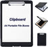 Lemical A4 Portable File Boxes Storage Clipboard Hanging Magazine File Organizer A4 Clipboard File Folder Organizer with Bottom Opening Office Cli...