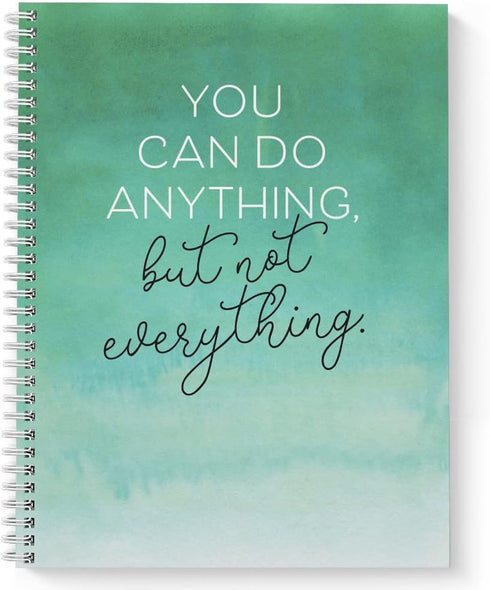 Softcover Not Everything 8.5" x 11" Motivational Spiral Notebook/Journal, 120 Checklist Pages, Durable Gloss Laminated Cover, White Wire-o Spiral....