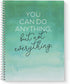 Softcover Not Everything 8.5" x 11" Motivational Spiral Notebook/Journal, 120 Checklist Pages, Durable Gloss Laminated Cover, White Wire-o Spiral....