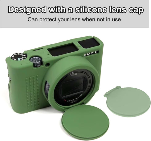 Camera Case for Sony RX100 VII, Soft Silicone Protective Cover Protector Skin Removable Lens Cover for Sony DSC-RX100 VII DSC-RX100M7 Digital Came...