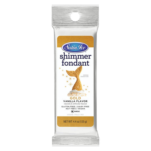 Satin Ice Gold Shimmer Fondant, Vanilla, 4.4 Ounces...