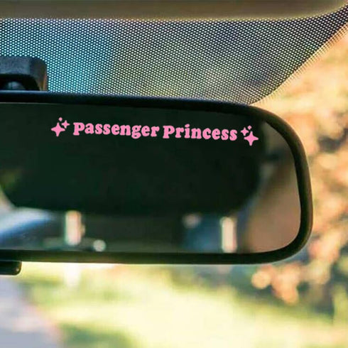 BoAn 3 Pack Passenger Princess Stickers,Rearview Mirror Decal, Vinyl Decal,Car Mirror Decal,Cute Car Sticker...