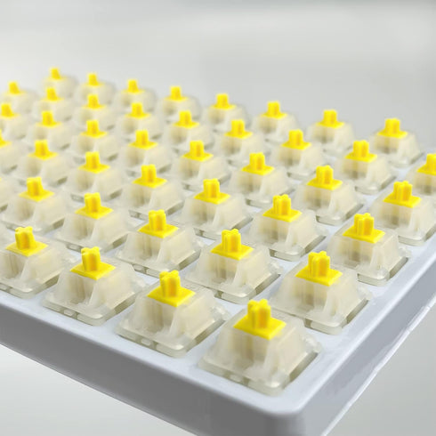 kutethy Gateron Milky Yellow Pro V2 Switches, Pre-lubed Linear 5 pin for All MX Mechanical Keyboard (90PCS, Milky Yellow Pro)...