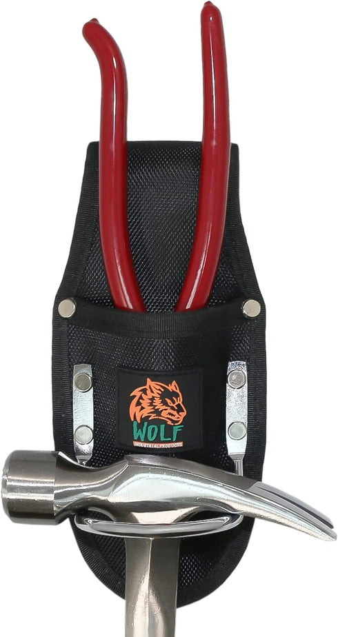 Wolf Hammer & Pliers Holster, Made with Ballistic Nylon & Heavy-Duty Steel, Utility Pouch & Tool Holder, Attaches to Tool Belt, 3’’ Work Tool Belt...