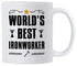 Ironworker Gifts. World's Best Iron Worker 11 Ounce Coffee Mug. Cup Gift Idea for Co-Worker....