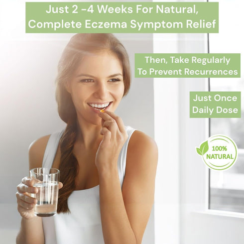 Eczema Pill – Natural Eczema Treatment – Dermatologist Developed – 7 All Natural Minerals Clear & Prevent Eczema Scaling, Rash, Itch, Inflamed Ski...