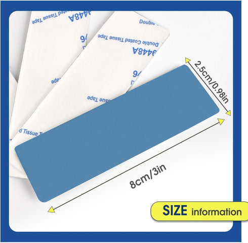 6 Pcs Aluminium Vertical Blind Repair Tabs 1 Inch Width Blue Horizontal Blinds Replacement Slats Self-Adhesive Blinds Replacement Fixers Vertical ...
