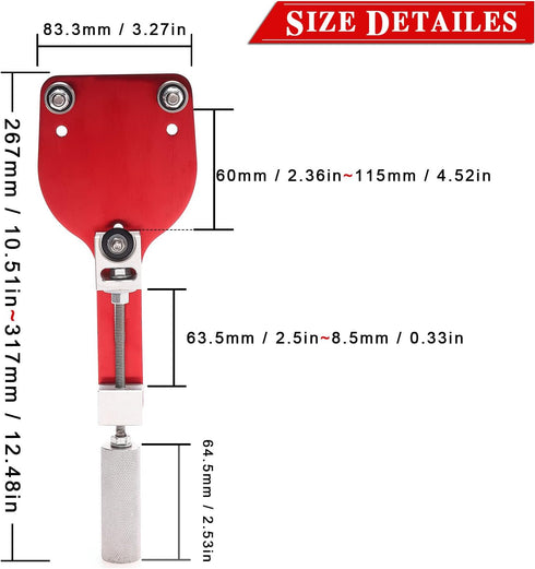 77750 Oil Filter Cutter Tool for Filter Cutting Range 2-3/8" - 5" Red...