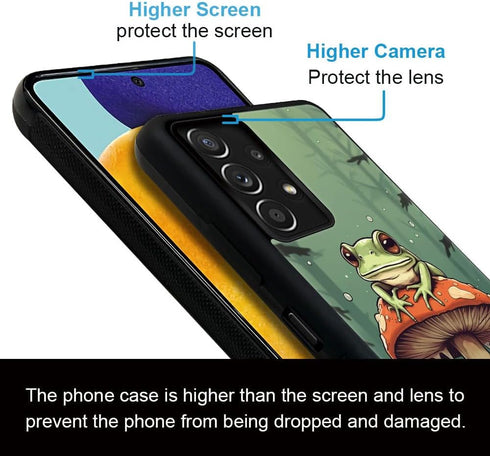 Compatible with for Samsung Galaxy A32 5G,Cute Frog Mushroom Forest Phone Case Dustproof Full-Body for Girl Women Case for Samsung Galaxy A32 5G...