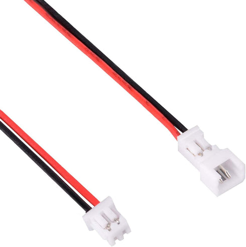 Letool 30 Pairs JST 1.25mm 2 Pin Micro Male Female Connector Plug with Red Black Wire Cable 80mm...