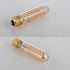 T10 LED Bulbs 40 Watt Equivalent 4W Dimmable Edison Tubular Light Bulb E26 Medium Base 2700K Warm White, T10 Vintage Amber Glass Spiral Filament L...