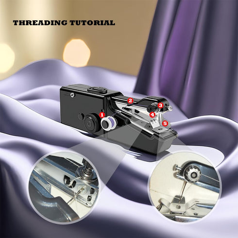 mini sewing machine?Beginners Handheld Sewing Machine, manual portable Quick Sewing Portable Sewing Machine, Electric Handy Sewing Machine, perfec...
