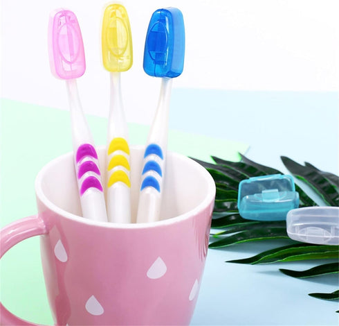 4 Pack Travel Toothbrush Head Covers Toothbrush Protector Cap Great for Home and Outdoor Travel, Camping, Bathroom, School, Business, FHX004...