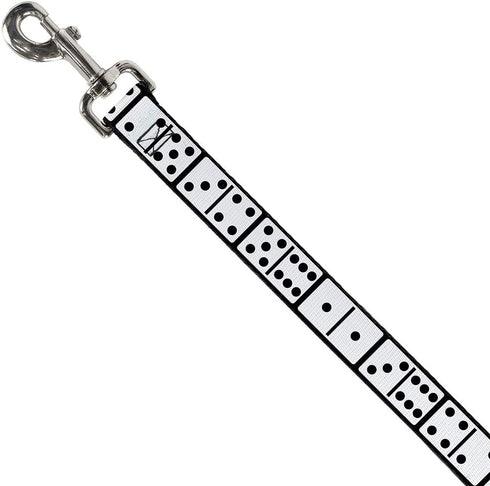 Dog Leash Dominoes Black White Black 4 Feet Long 1.5 Inch Wide...