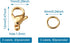 Pandahall 60Pcs Stainless Steel Lobster Claw Clasps & 180Pcs 20 Gauge Open Jump Rings for DIY Bracelet Necklace Jewelry Making (Golden & Stainless...